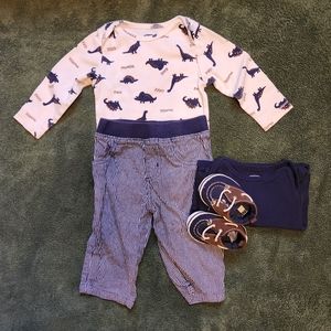 Dinosaur outfit bundle 6/12 months